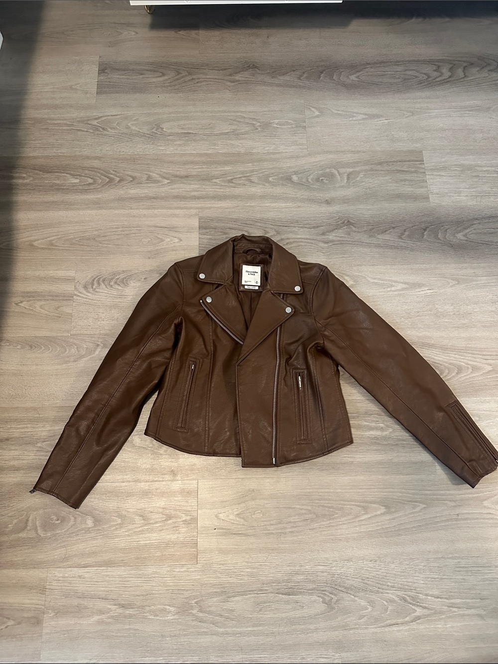 Abercrombie & Fitch Chocolate Brown Moto Jacket
